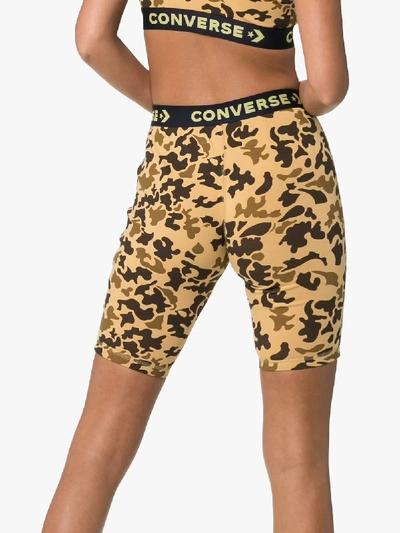 Shop Converse X Faith Connexion Camo Bike Shorts In Neutrals