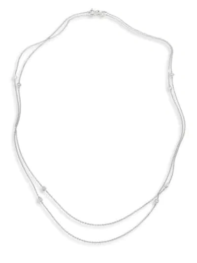 Shop De Beers Women's Clea Sautoir Diamond & 18k White Gold Necklace