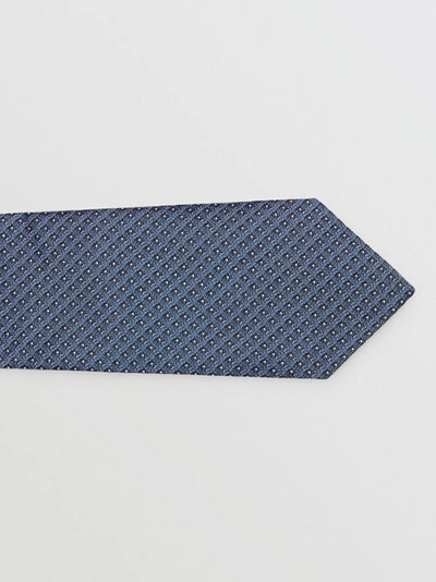Shop Burberry Classic Cut Micro Dot Silk Jacquard Tie In Porcelain Blue