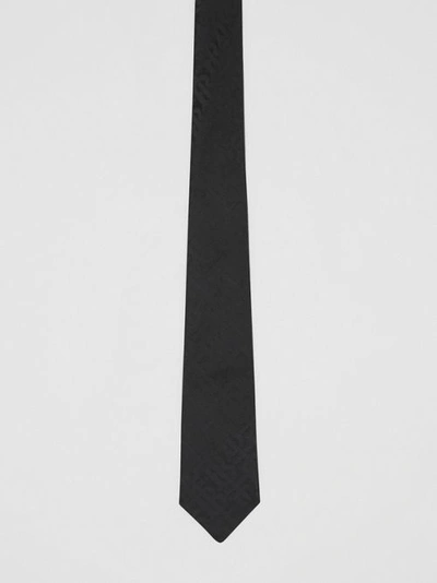 Shop Burberry Classic Cut Monogram Silk Jacquard Tie In Black