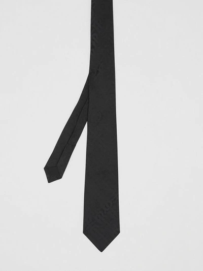 Shop Burberry Classic Cut Monogram Silk Jacquard Tie In Black