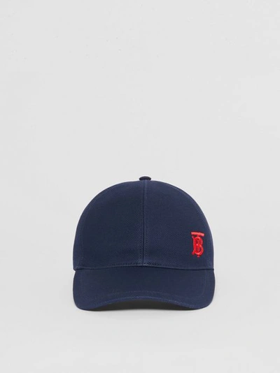 Shop Burberry Monogram Motif Baseball Cap In Navy