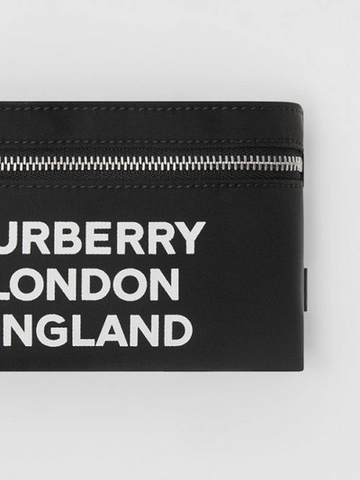 Shop Burberry Logo Print Nylon Armband Pouch In 블랙