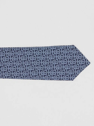 Shop Burberry Classic Cut Monogram Silk Jacquard Tie In Bright Navy