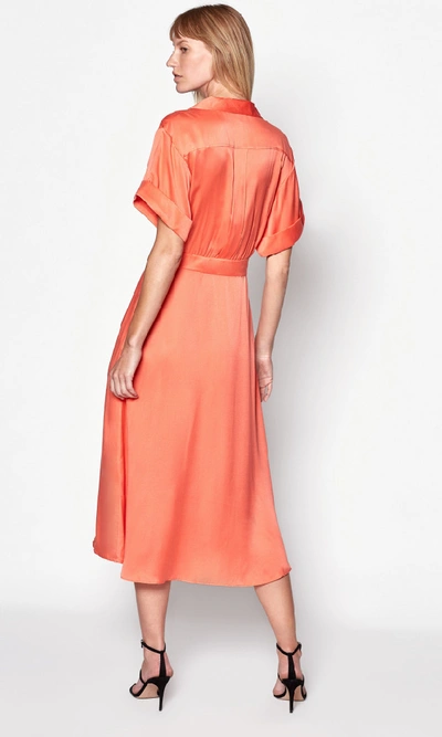 Shop Equipment Orlenna Dress In Hot Coral