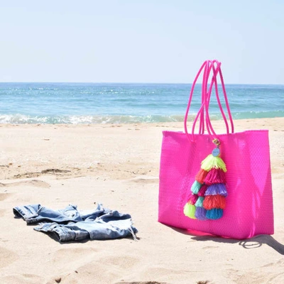Shop Soi 55 Recycled Plastic Beach Bag  Lucena In Purple