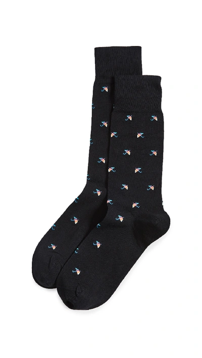 Shop Paul Smith Umbrella Socks In Black Multi