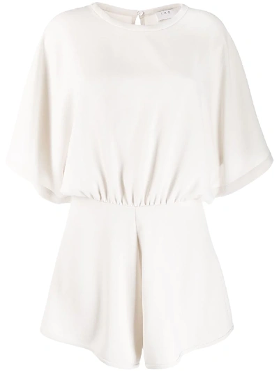 Shop Iro Short Sleeve Playsuit - Neutrals