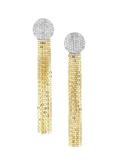 Shop Phillips House Affair 14k Yellow Gold & Diamond Infinity Tassel Earrings