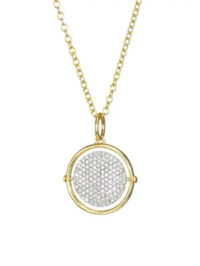 Shop Phillips House Affair 14k Yellow Gold & Diamond Infinity Spinner Necklace