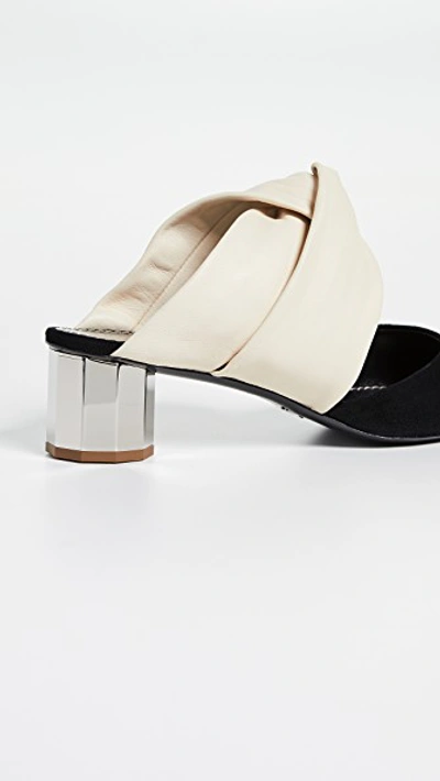 Shop Proenza Schouler Pointed Toe Mules In Algeri/silver