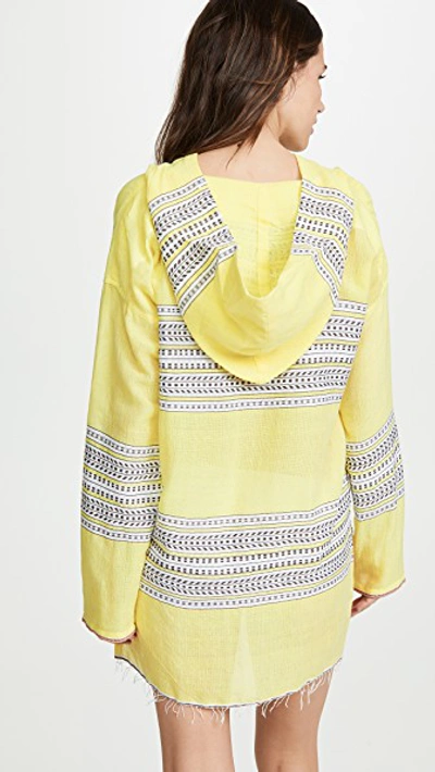 Shop Lemlem Amira Hoodie In Yellow