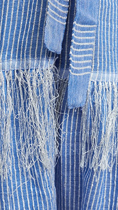 Shop Lemlem Zinab Wrap Skirt In Cornflower Blue