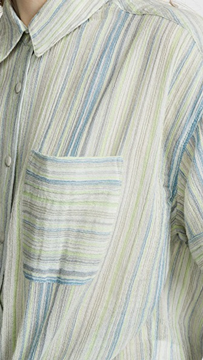 Shop Rag & Bone Lenny Tie Shirt In Blue Multi