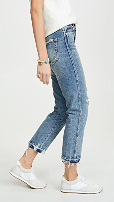 Shop Amo Rigid Babe High Rise Slim Straight Jeans In Loved