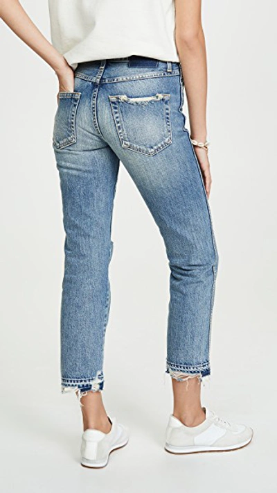 Shop Amo Rigid Babe High Rise Slim Straight Jeans In Loved