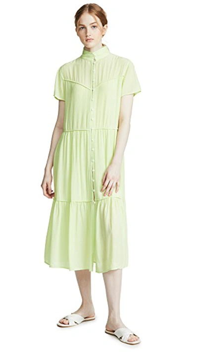 Shop Rag & Bone Libby Short Sleeve Dress In Bright Green