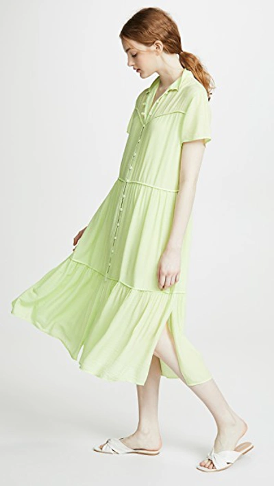 Shop Rag & Bone Libby Short Sleeve Dress In Bright Green