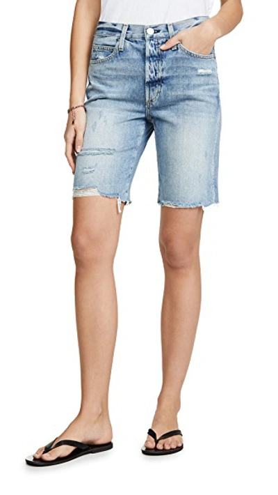 Shop Amo Long Loverboy Cut Off Shorts In Lost & Found With Destroy