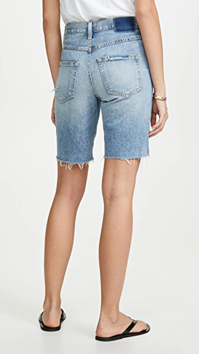 Shop Amo Long Loverboy Cut Off Shorts In Lost & Found With Destroy