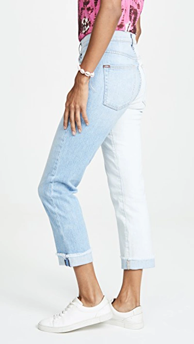 Shop Alice And Olivia Amazing Asymm Slim Straight Jeans In Spring Personality