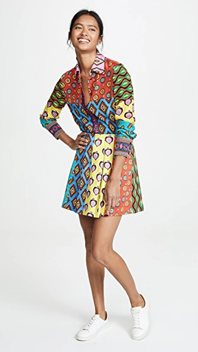 Shop Alice And Olivia X Carla Kranendonk Connor Lampshade Skirt With Pockets In Carla Patchwork