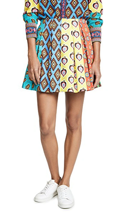 Shop Alice And Olivia X Carla Kranendonk Connor Lampshade Skirt With Pockets In Carla Patchwork