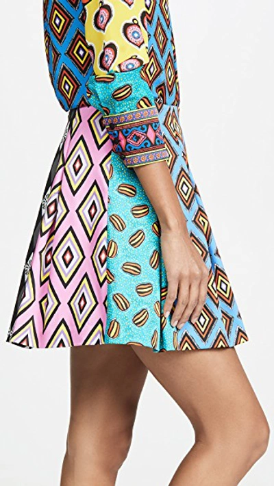 Shop Alice And Olivia X Carla Kranendonk Connor Lampshade Skirt With Pockets In Carla Patchwork