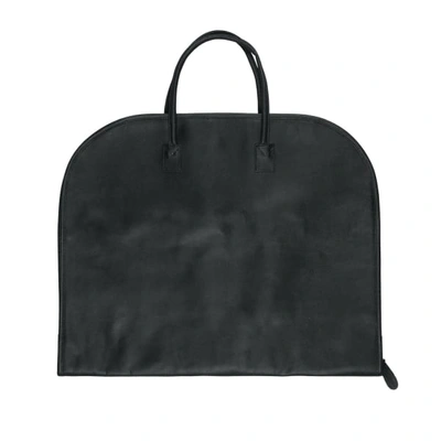 Shop Mahi Leather Full Grain Leather Suit Or Garment Carrier In Ebony Black