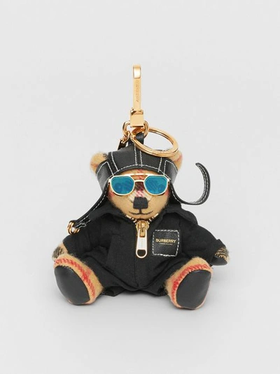 Shop Burberry Thomas Bear Charm In Flight Suit In Antique Yellow