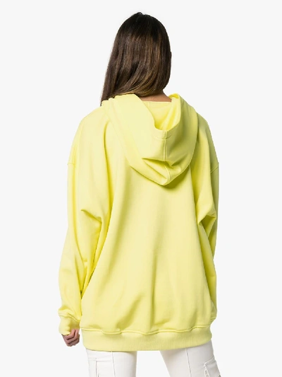 Shop Givenchy Logo Print Hoodie In 730 Bright Yellow