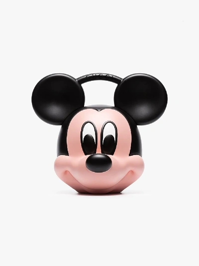 Shop Gucci Black X Mickey Mouse Head Pvc Tote Bag In Multicoulored