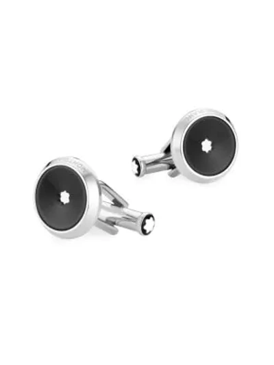 Shop Montblanc Men's Snowcap Cufflinks In Silver