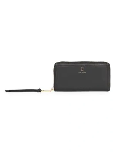 Shop Marc Jacobs Women's The Softshot Leather Continental Wallet In Black