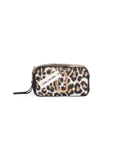 Shop Marc Jacobs The Snapshot Trompe L'oeil Pouch In Brown Multi