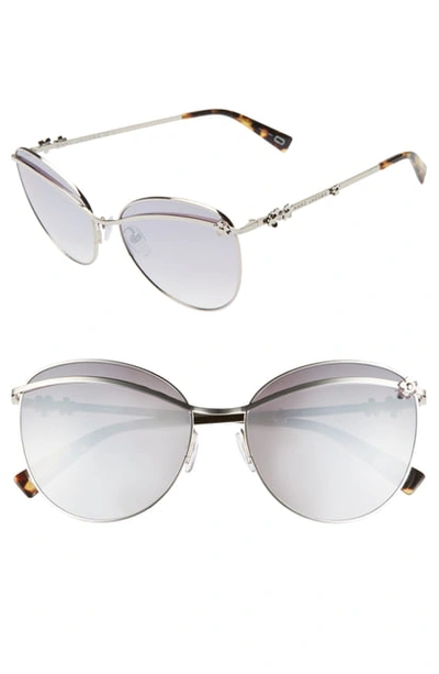 Shop Marc Jacobs Daisy 59mm Tinted Butterfly Sunglasses In Palladium