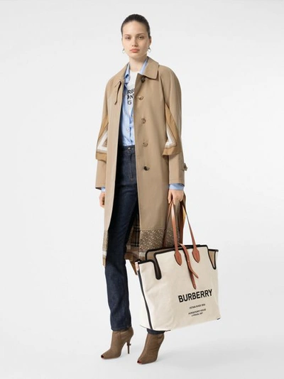 Shop Burberry The Large Soft Cotton Canvas Belt Bag In Malt Brown