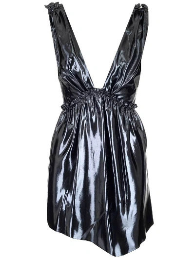 Shop Isabel Marant Metallic Mini Dress In Blue