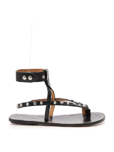 Shop Isabel Marant Studded Sandals In Black