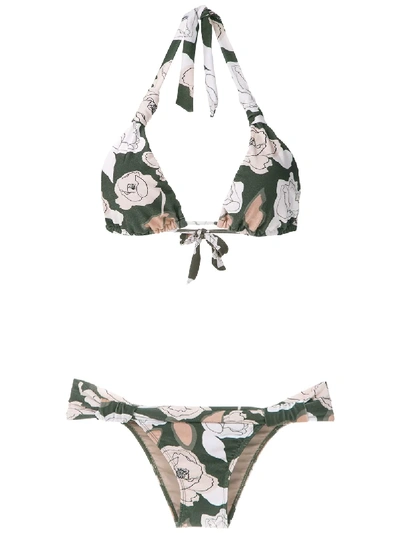 Shop Adriana Degreas Printed Bikini Set - Green