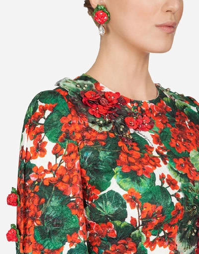 Shop Dolce & Gabbana Portofino-print Brocade Pants In Floral Print