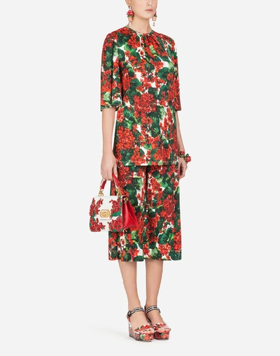 Shop Dolce & Gabbana Portofino-print Viscose Pants In Floral Print