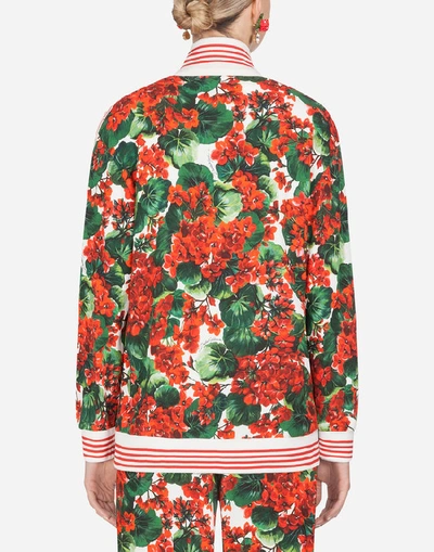 Shop Dolce & Gabbana Portofino-print Cady Sweatshirt In Floral Print