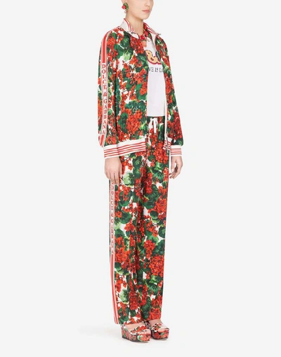 Shop Dolce & Gabbana Portofino-print Cady Sweatshirt In Floral Print