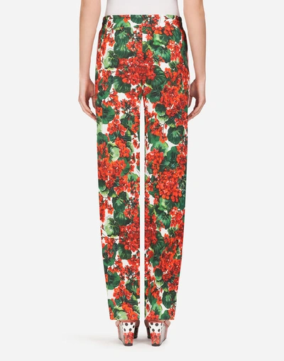Shop Dolce & Gabbana Portofino-print Cady Jogging Pants In Floral Print