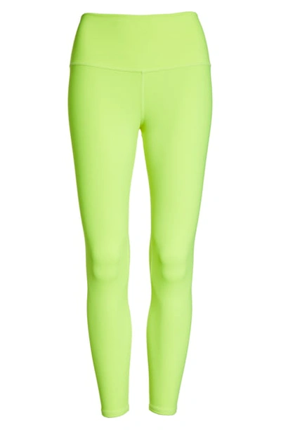 Shop Alo Yoga Airbrush 7/8 High Waist Leggings In Highlighter