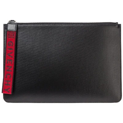 Shop Givenchy Logo Strap Pouch In Black