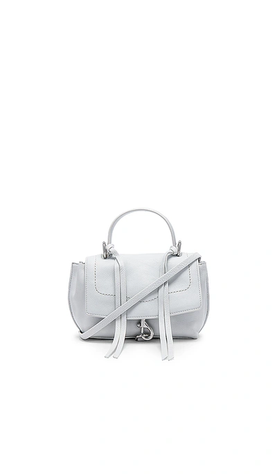 Shop Rebecca Minkoff Stella Mini Flap Satchel In Optic White