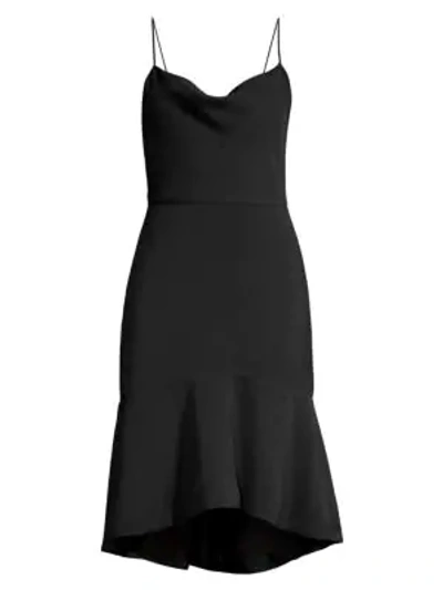 Shop Alice And Olivia Women's Adrina Cowlneck Midi Dress In Black