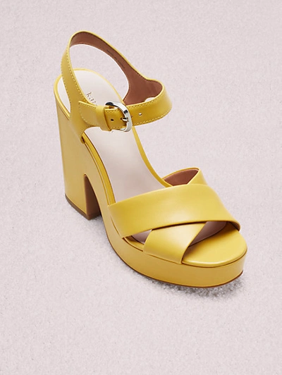 Shop Kate Spade Grace Platform Sandals In Marigold